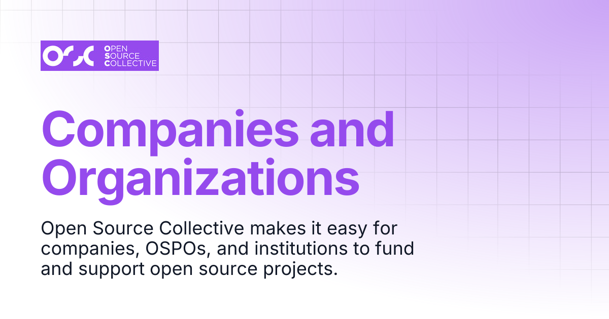 Companies and Organizations | Open Source Collective